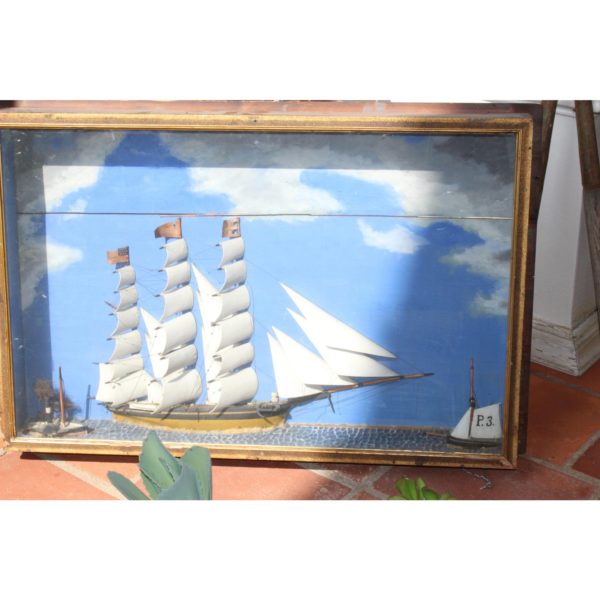 19th-c-antique-american-sailing-ship-model-painting-4153