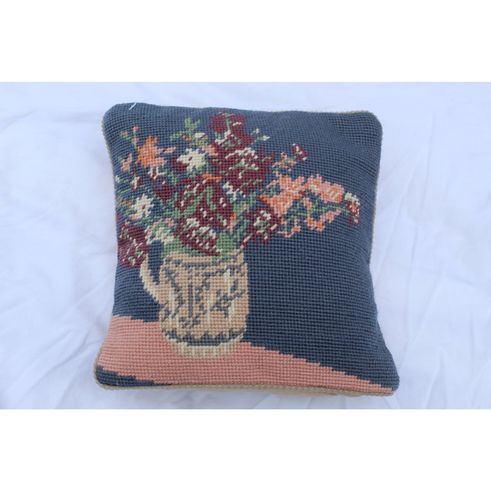 20th-century-cottage-blue-and-pink-wool-needle-point-pillow-1609