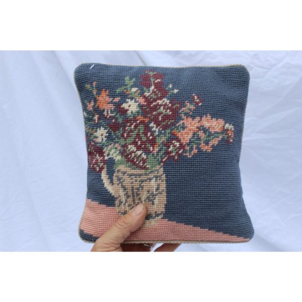 20th-century-cottage-blue-and-pink-wool-needle-point-pillow-6275