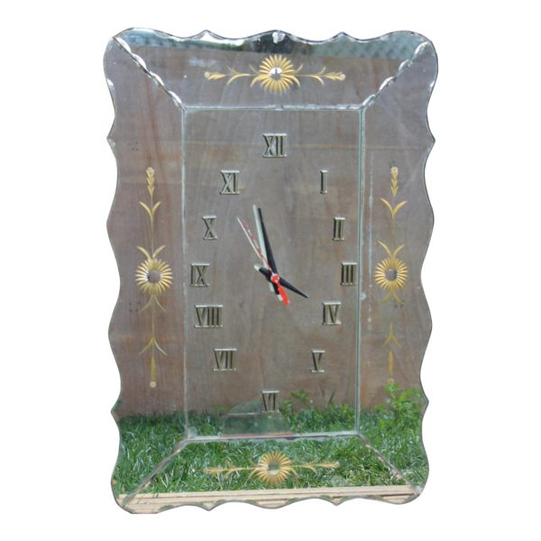 mid-20th-c-italian-or-american-hollywood-regency-mirrored-glass-and-guiled-wall-clock-8083