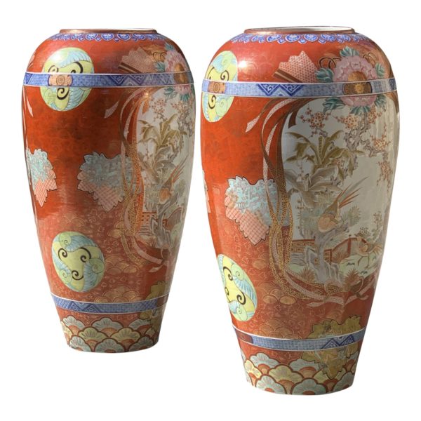monumental-antique-japanese-kutani-vases