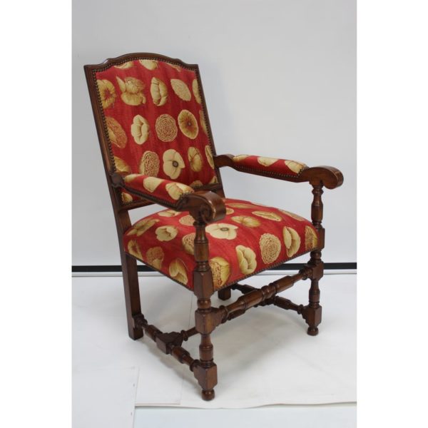 17th-century-european-style-red-floral-fabric-dining-chairs-set-of-10-3140