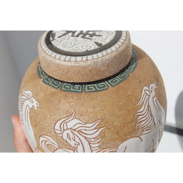chinese-art-deco-prancing-horses-motif-porcelain-covered-jar-or-urn-4483
