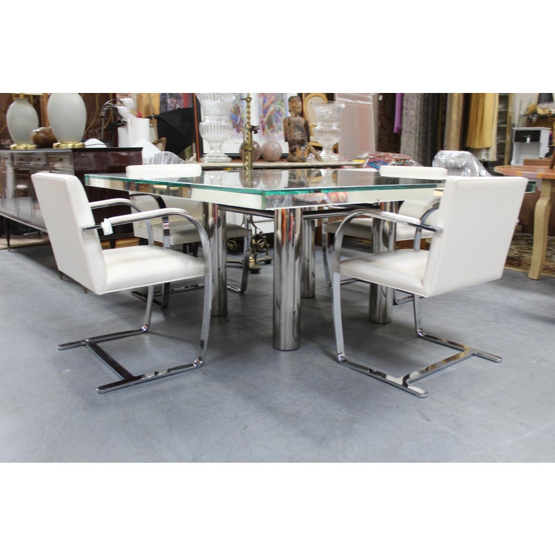 mid-century-hollywood-style-glass-mirror-dining-table-9096