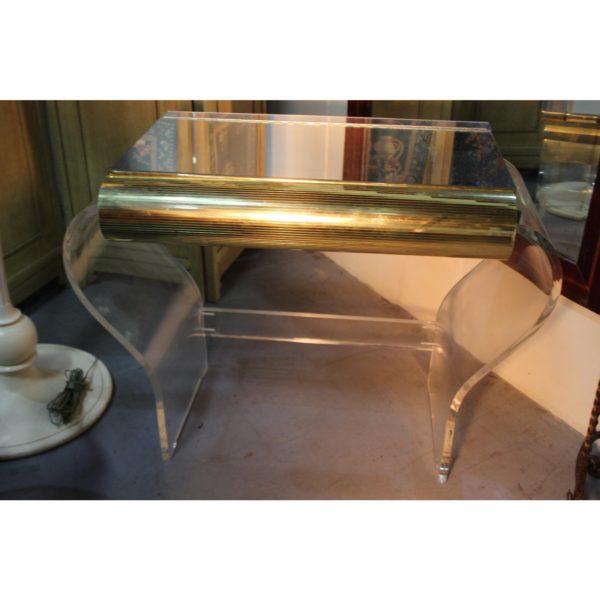 mid-century-modern-gold-and-lucite-mirror-top-vanity-9905