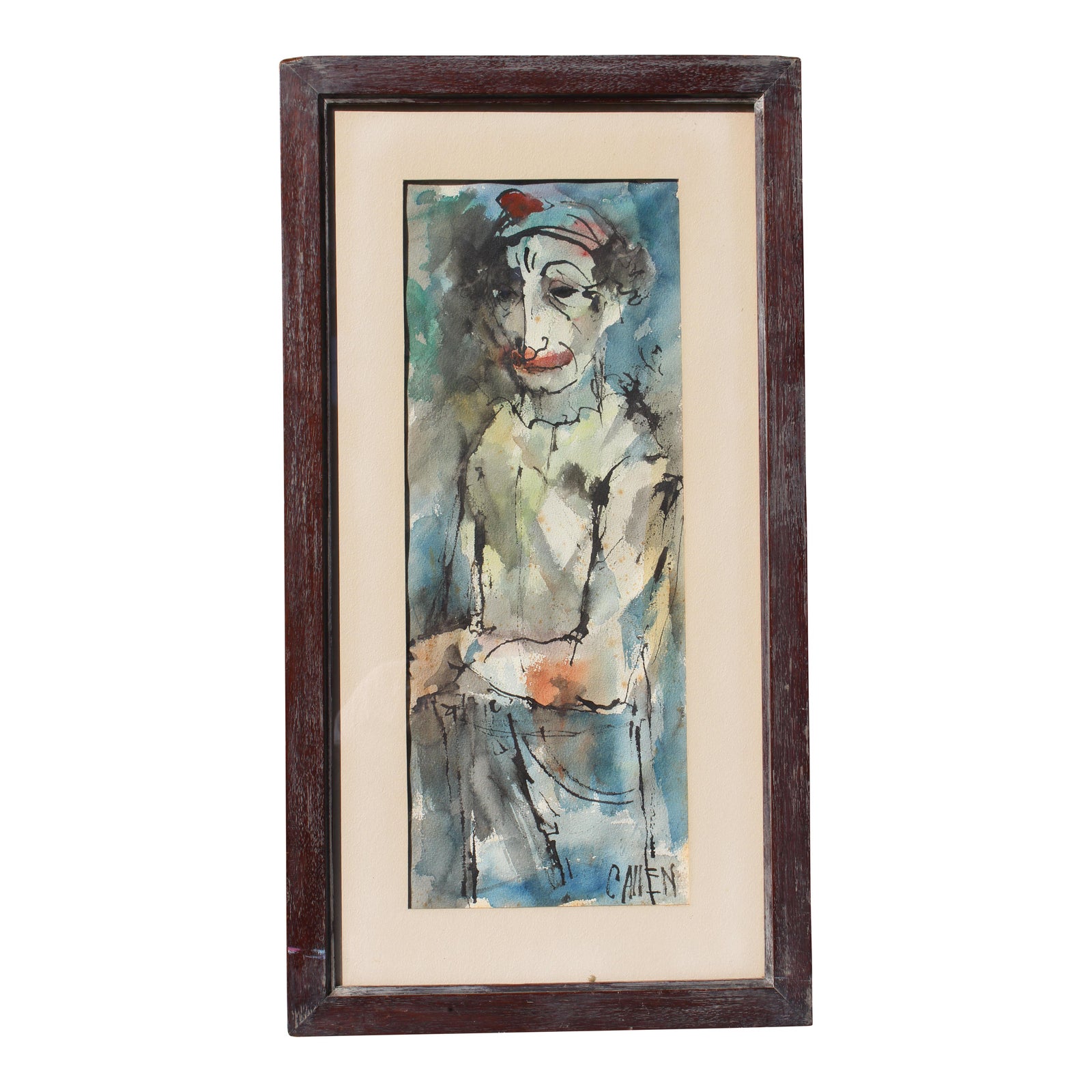 vintage-mid-century-instinctively-signed-clown-painting-2815