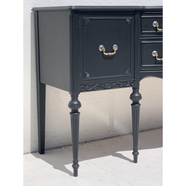 1940s traditionalpainted grey sideboard 8600