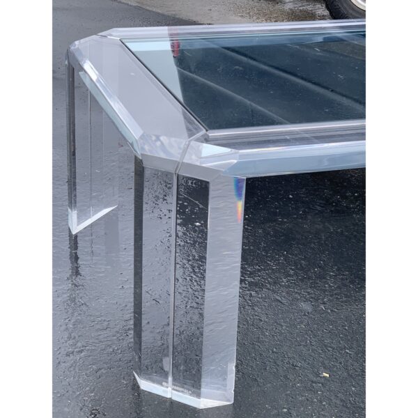 mid century modern lucite coffee table 0728