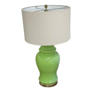 1960s lime green colored italian glass lamp 0709