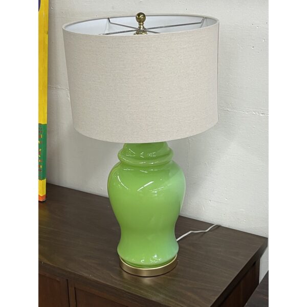 1960s lime green colored italian glass lamp 1152