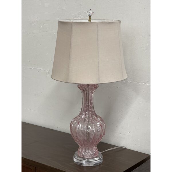 1960s pink murano cotton candy lamp 7779