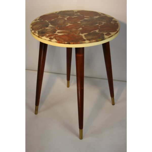 arturo pani possibly mid century fossil marble cocktail table 7234