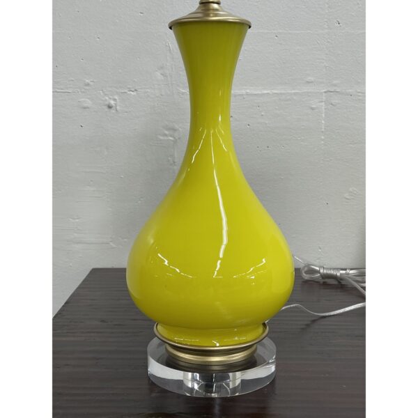 mid century lemon yellow italian glass lamp 0676