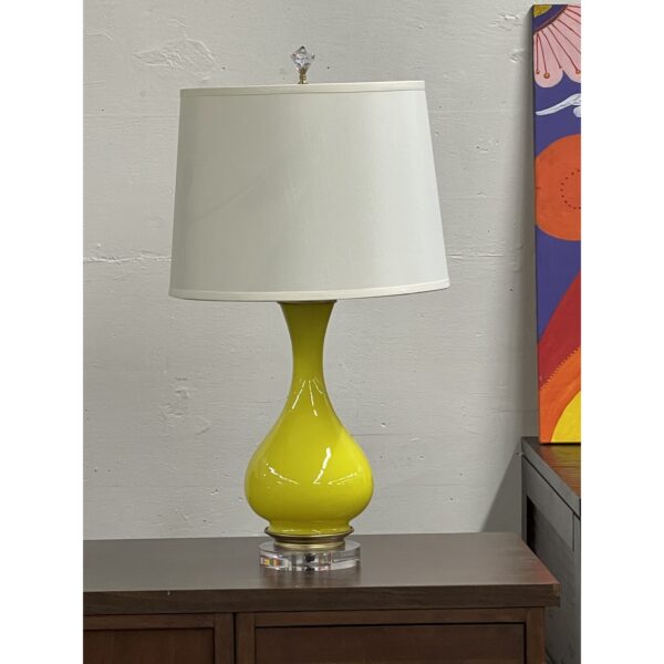 mid century lemon yellow italian glass lamp 4122
