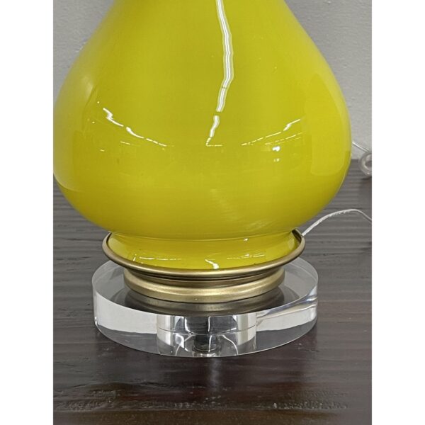 mid century lemon yellow italian glass lamp 5155