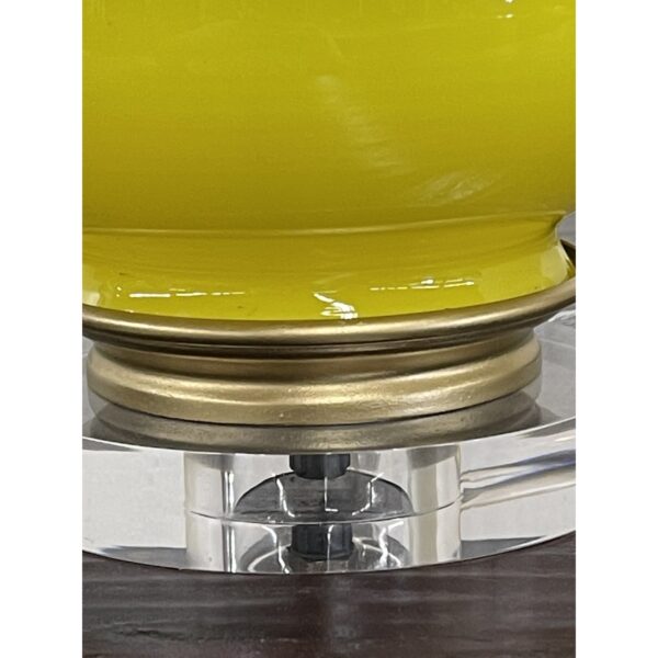 mid century lemon yellow italian glass lamp 9392