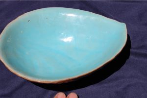 19th-century-vintage-majolica-blue-dish-7486