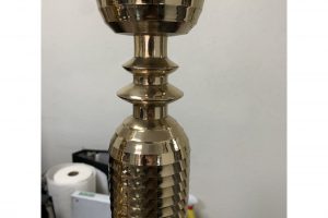 beehive-motif-mid-century-brass-candlesticks-a-pair-4372 beehive-motif-mid-century-brass-candlesticks-a-pair-4372