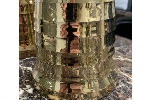beehive-motif-mid-century-brass-candlesticks-a-pair-7491 beehive-motif-mid-century-brass-candlesticks-a-pair-7491