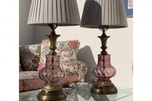 Venetian Purple Glass Lamps